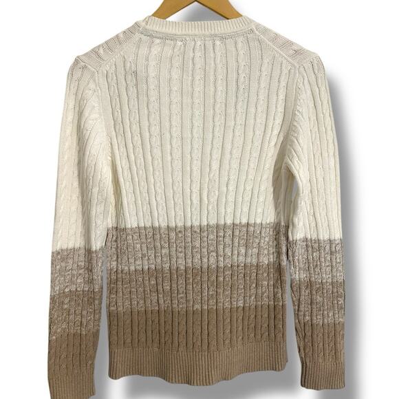 Tommy Hilfiger Cream and Tan Crewneck Sweater - Picture 5 of 8